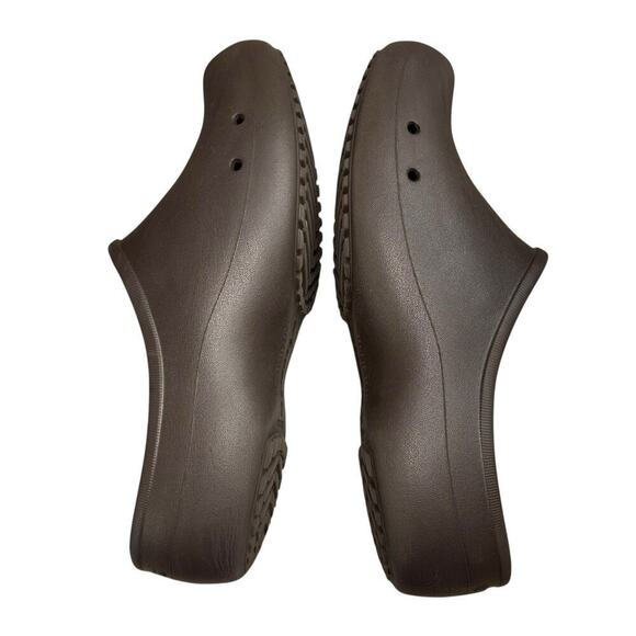 Crocs Tully Espresso Brown Clogs Womens Sz 11 Slip On Comfort Shoes Nurse Casual - Picture 8 of 14